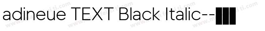 adineue TEXT Black Italic-字体转换